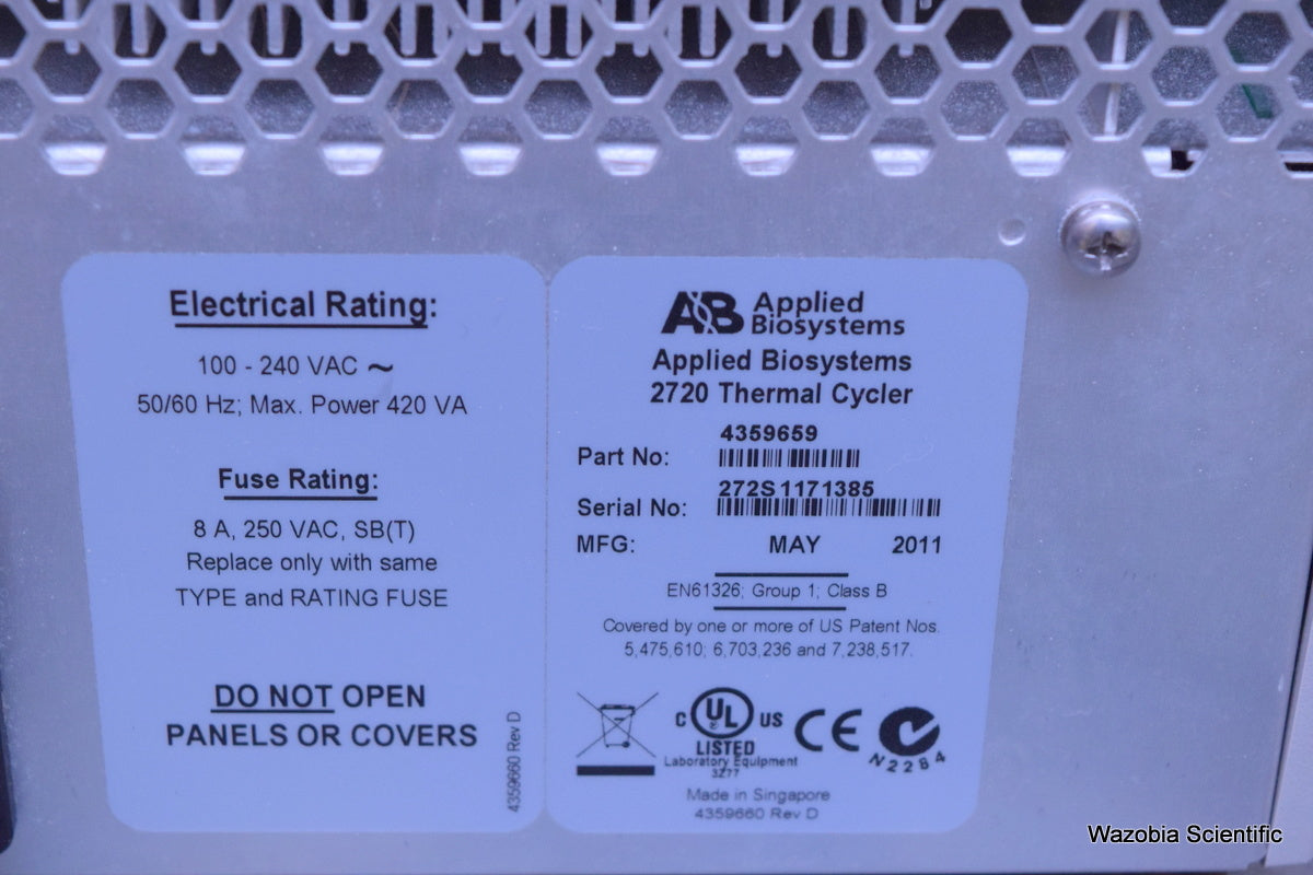 AB APPLIED BIOSYSTEMS 2720 PCR THERMAL CYCLER 4359659