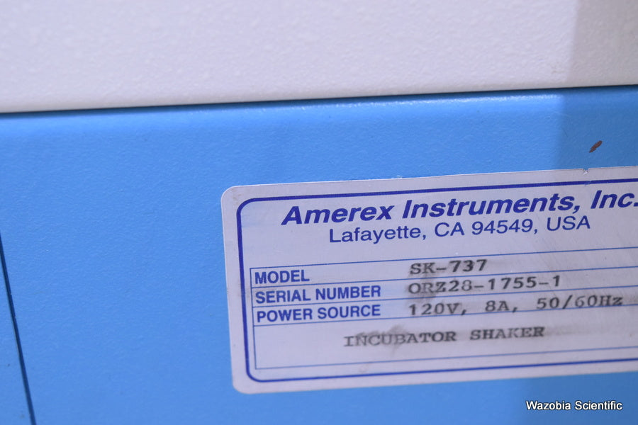 AMEREX INSTRUMENTS SK-737 INCUBATOR SHAKER