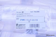 50 SARSTEDT 126X30 MM 78.898 65.679 MAILING CONTAINER WITH ABSORBENT LINER & CAP