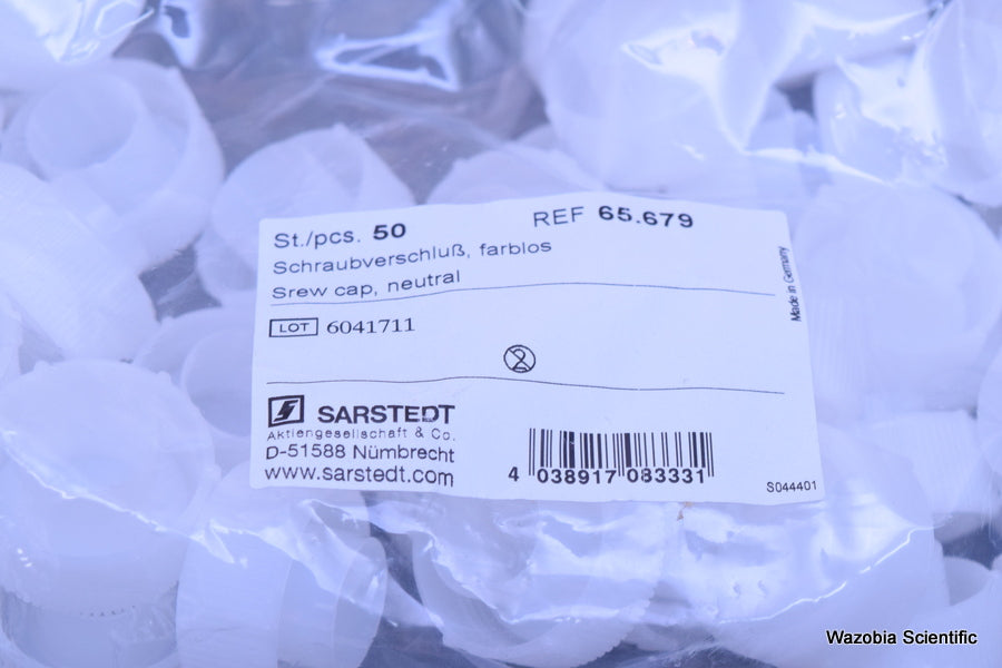 50 SARSTEDT 126X30 MM 78.898 65.679 MAILING CONTAINER WITH ABSORBENT LINER & CAP