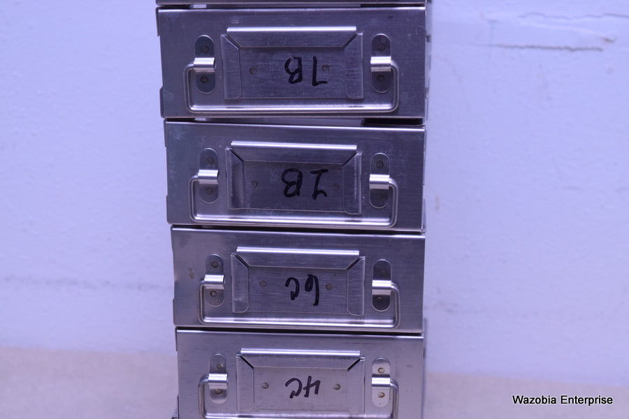 8 STAINLESS STEEL LABORATORY CRYO STORAGE FREEZER RACK