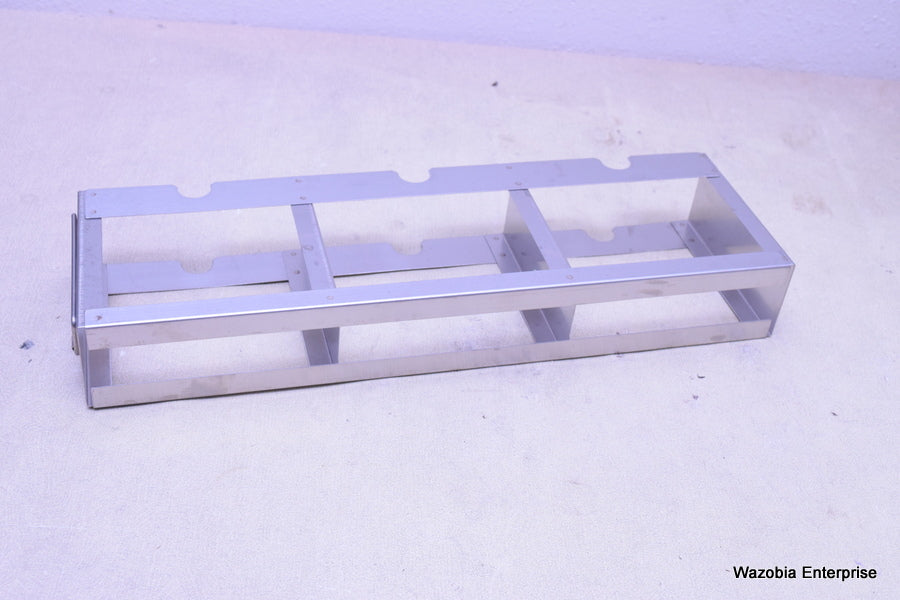 8 STAINLESS STEEL LABORATORY CRYO STORAGE FREEZER RACK
