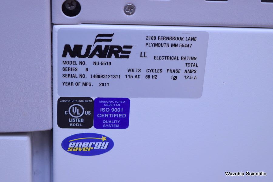 NUAIRE AUTOFLOW IR DIRECT HEAT CO2 INCUBATOR MODEL NU-5510