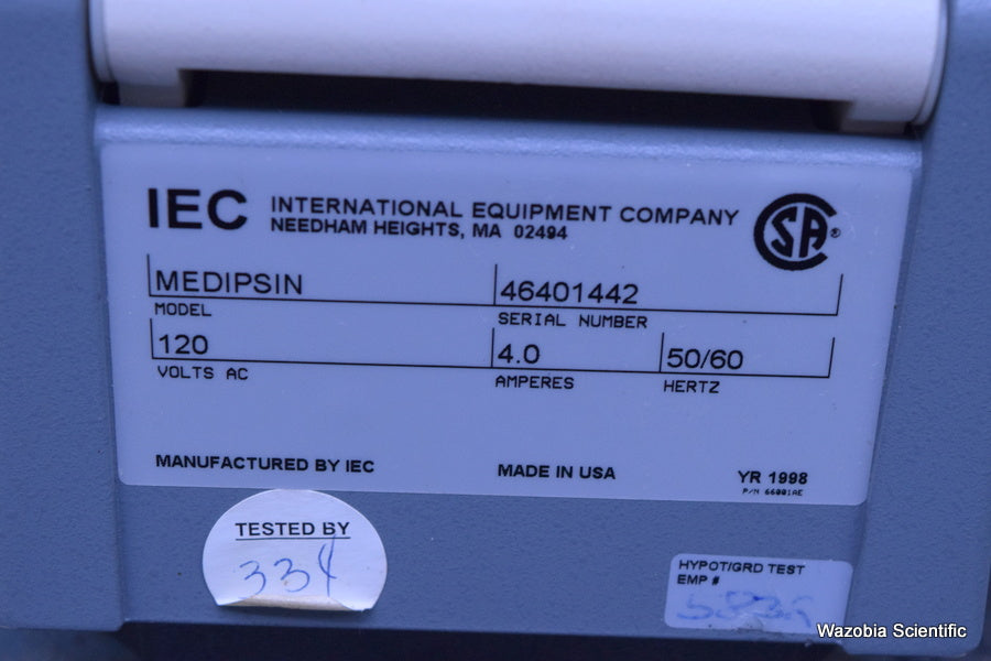 THERMO SCIENTIFIC IEC MEDIPIN CENTRIFUGE MODEL MEDIPIN