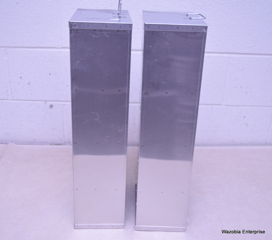 2 STAINLESS STEEL LABORATORY CRYO STORAGE FREEZER RACK