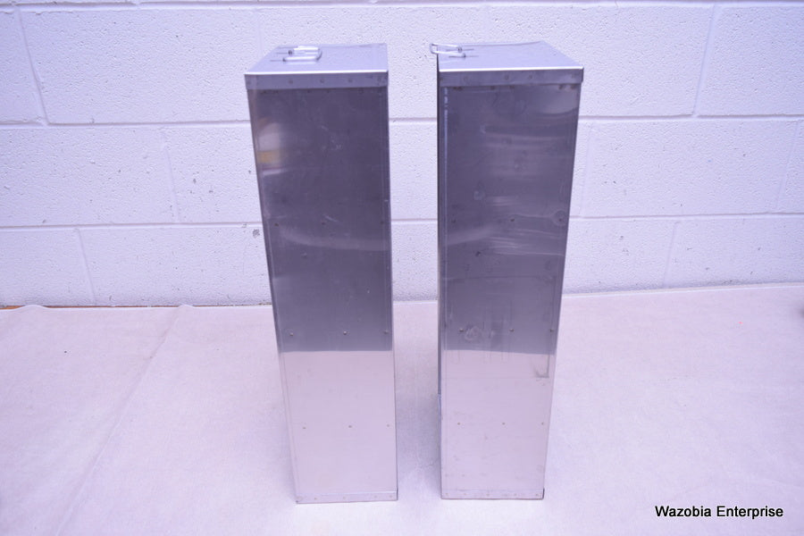 2 STAINLESS STEEL LABORATORY CRYO STORAGE FREEZER RACK