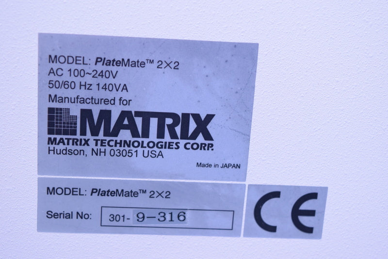 SEQUENOM MATRIX PLATEMATE 2X2 AUTOMATED PIPETTING WORKSTATION