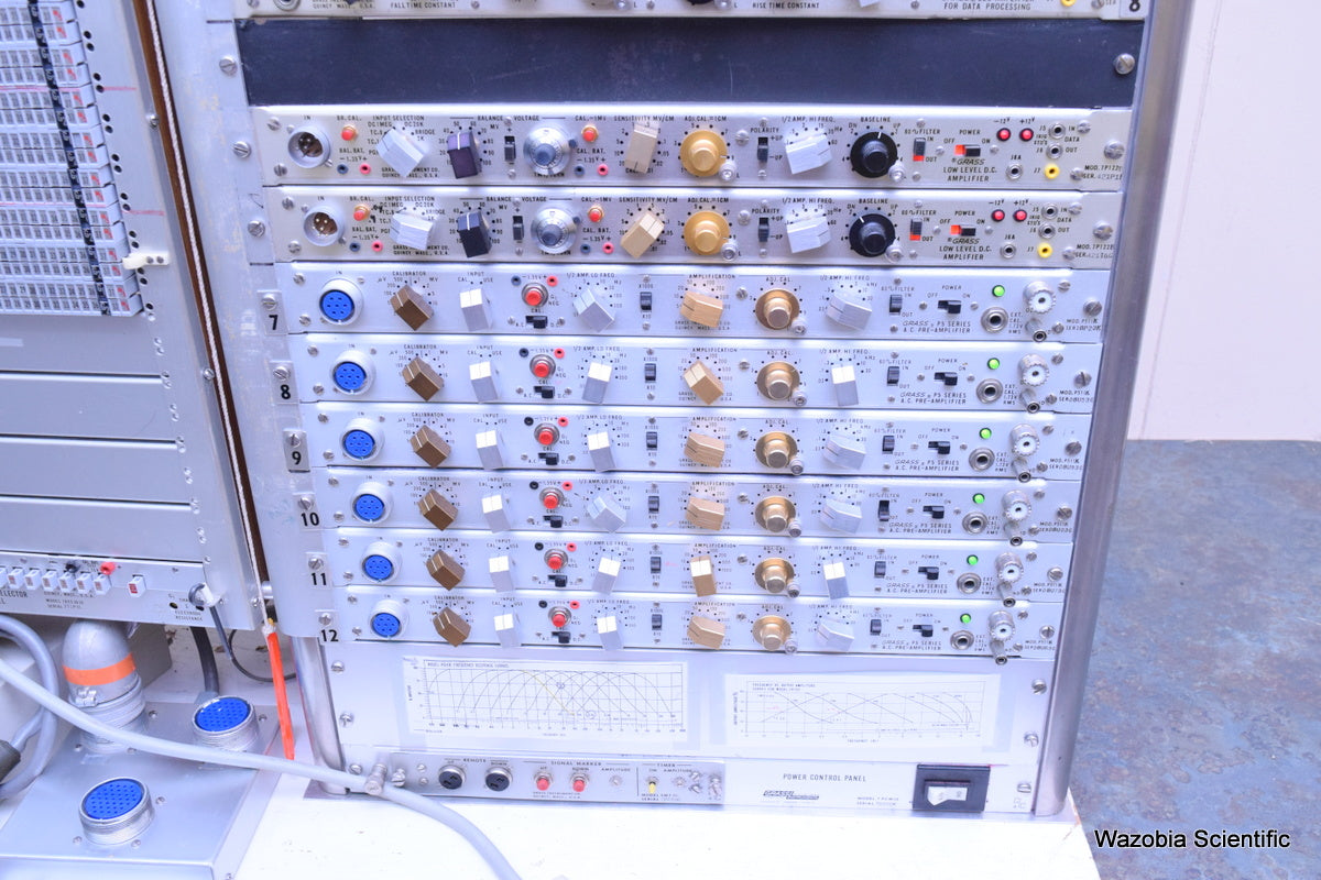 GRASS INSTRUMENT P511K AMPLIFIER POWER 7PCM12 ELECTRODE SELECTOR  78ES 362 SMT7C