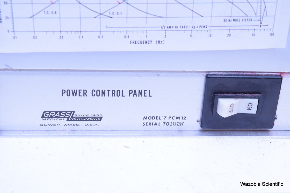 GRASS INSTRUMENT P511K AMPLIFIER POWER 7PCM12 ELECTRODE SELECTOR  78ES 362 SMT7C