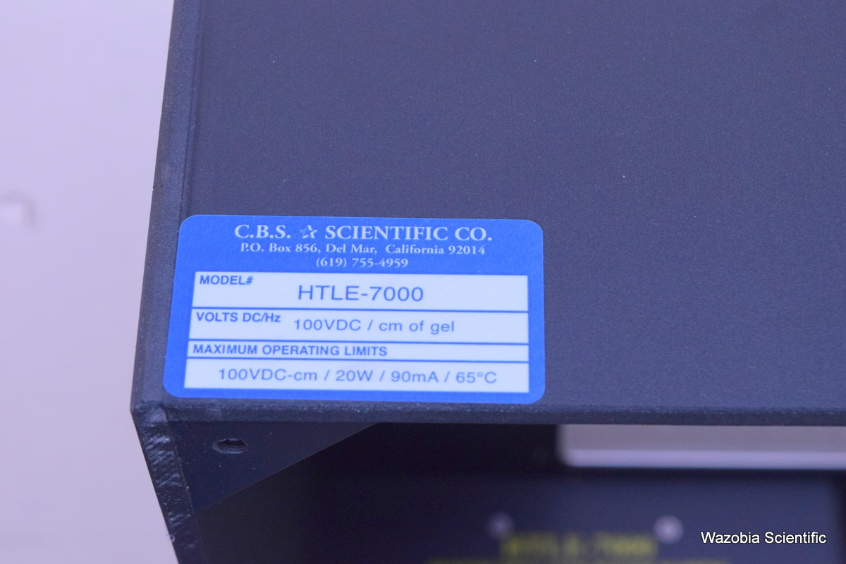 C.B.S HUNTER THIN LAYER PEPTIDE MAPPING ELECTROPHORESIS SYSTEM HTLE-7000