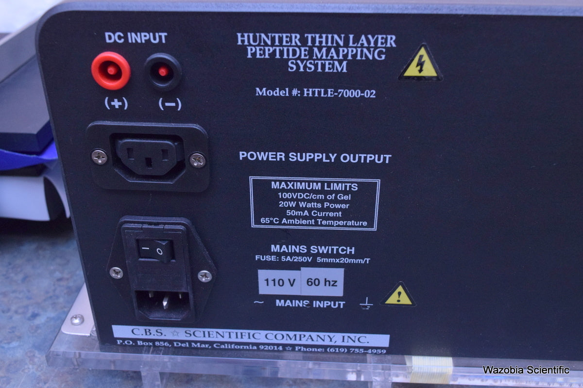 C.B.S HUNTER THIN LAYER PEPTIDE MAPPING ELECTROPHORESIS SYSTEM HTLE-7000