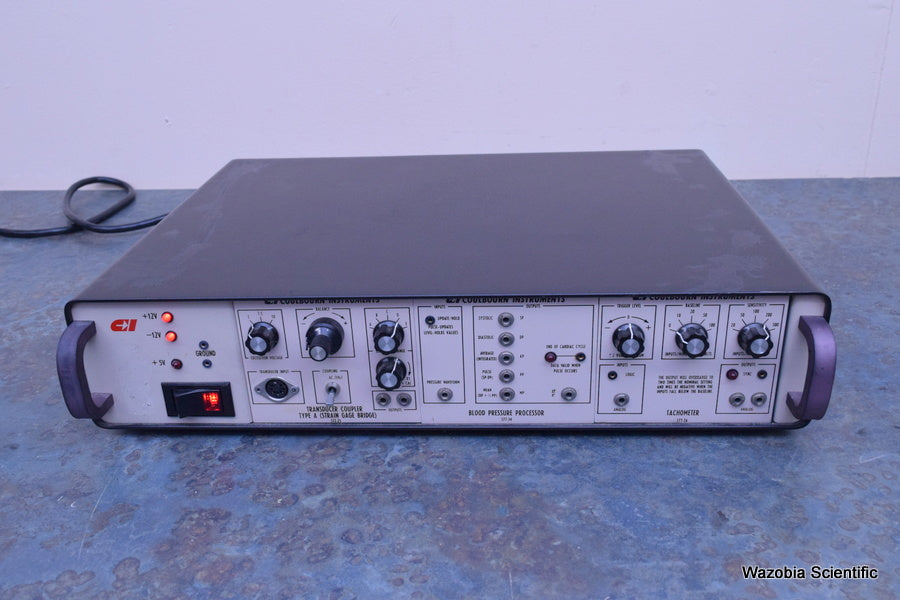 COULBOURN INSTRUMENTS S16-02 TRANSDUCER COUPLER S72-25 TACHOMETER S77-26 BLOOD P