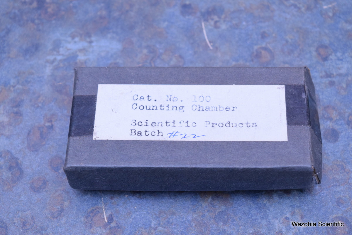 SCIENTIFIC PRODUCTS COUNTING CHAMBER CAT NO 100 1/400 SQ MM 1/10 MM DEEP ULTRA P