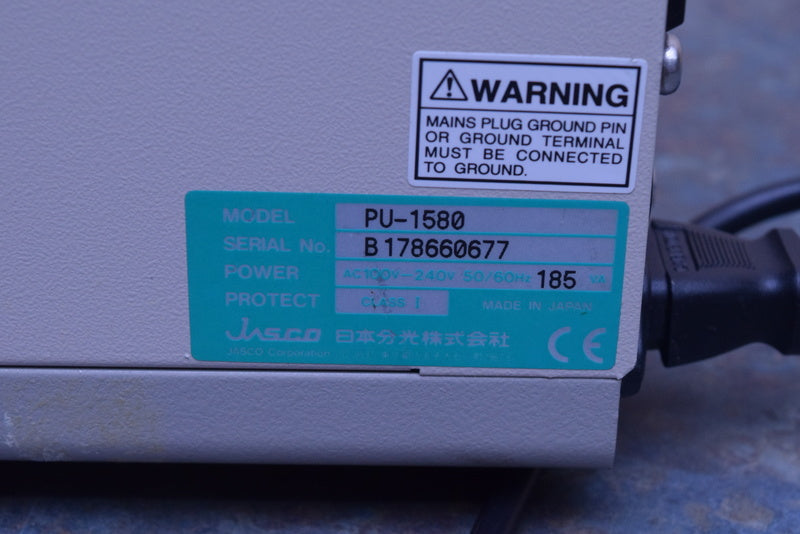 JASCO PU-1580 INTELLIGENT HPLC PUMP