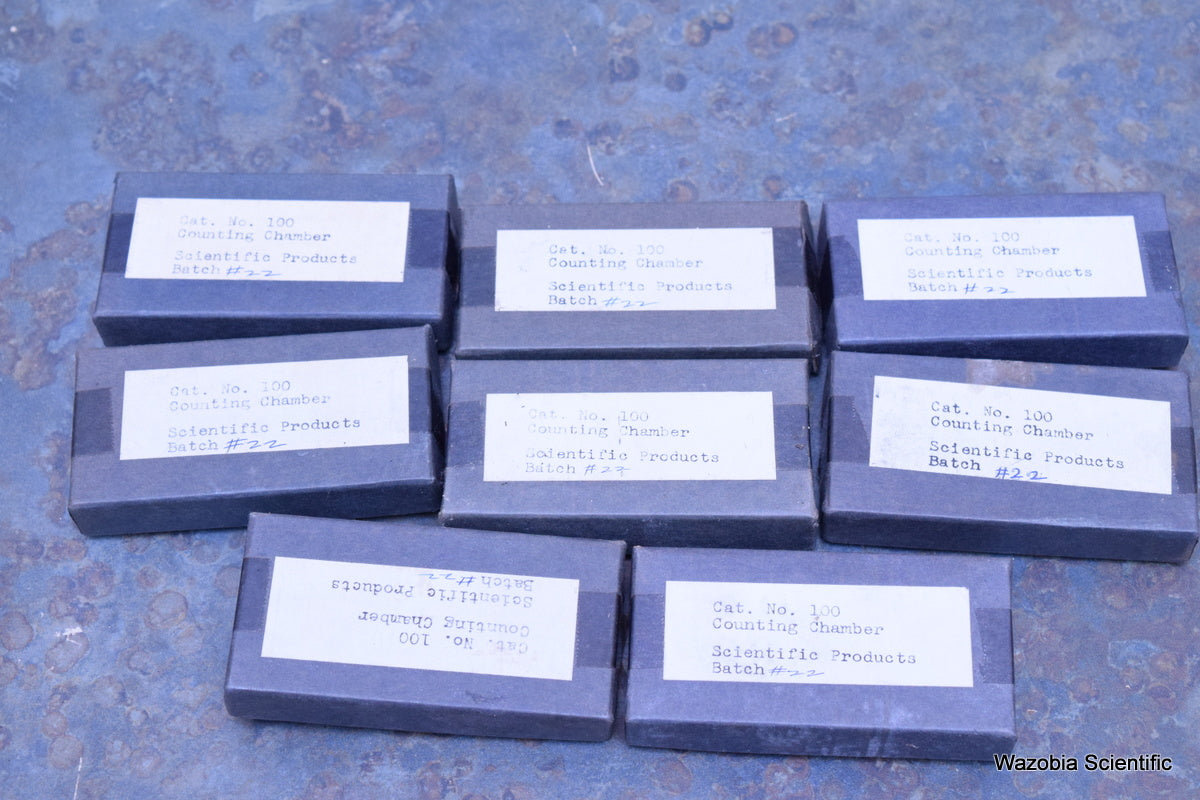 SCIENTIFIC PRODUCTS COUNTING CHAMBER CAT NO 100 1/400 SQ MM 1/10 MM DEEP ULTRA P