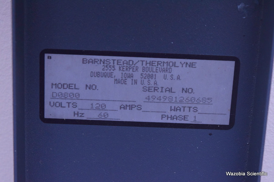 BARNSTEAD/THERMOLYNE BANTAM IONIZER MODEL D0800