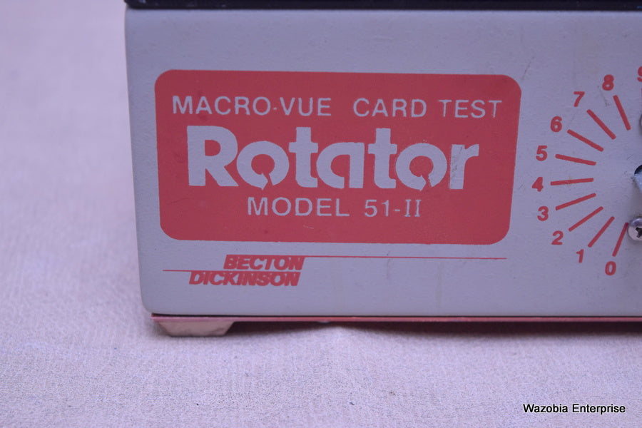 BECTON DICKINSON MACROVUE CARD TEST ROTATOR MODEL 51-II