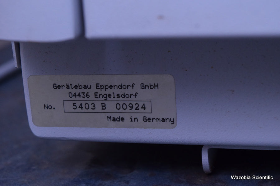 EPPENDORF CENTRIFUGE 5403 WITH 16A4-44 ROTOR 4X250G 5000 RPM