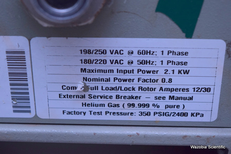 HELIX CTI CRYOGENICS AIR COOLED COMPRESSOR MODEL SC COMPRESSOR