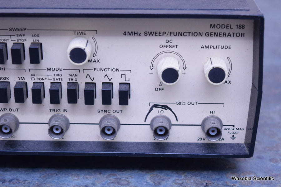WAVETEK 4 MHZ FUNCTION GENERATOR MODEL 188
