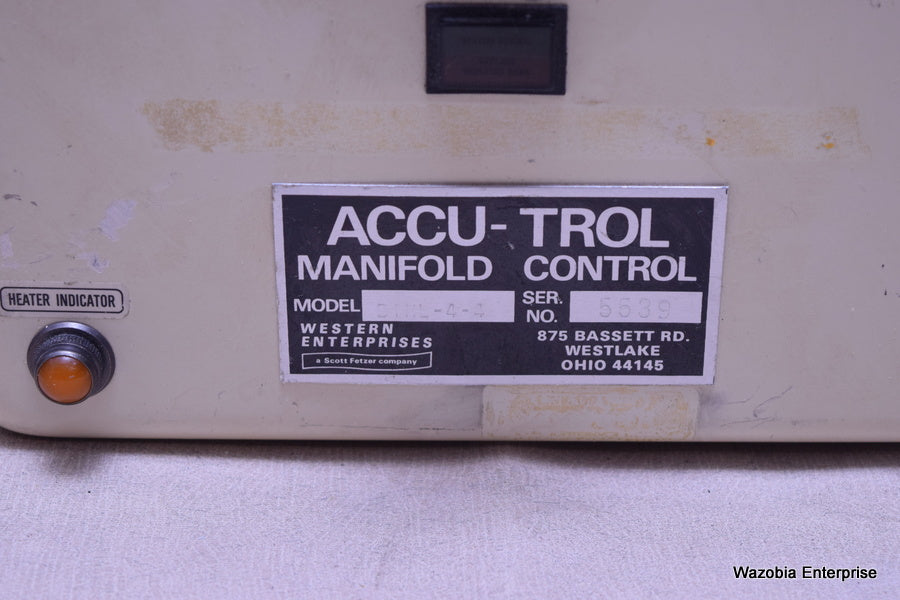 WESTERN ENTERPRISES ACCU-TROL MANIFORD CONTROL MODEL DIIL-4-4