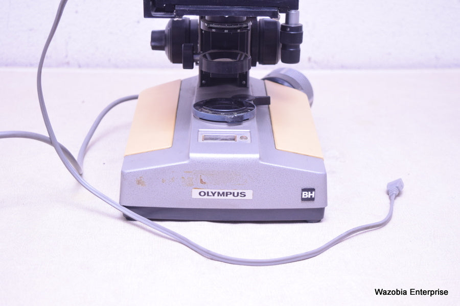 OLYMPUS BH- BHB MICROSCOPE DUAL HEAD 2 LIGHT SOURCE