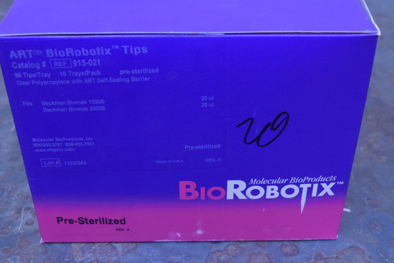 BECKMAN BIOMEK 1000 2000 20 UL MBP ART MOLECULAR BIOPRODUCTS BIOROBOTIX TIPS FOR