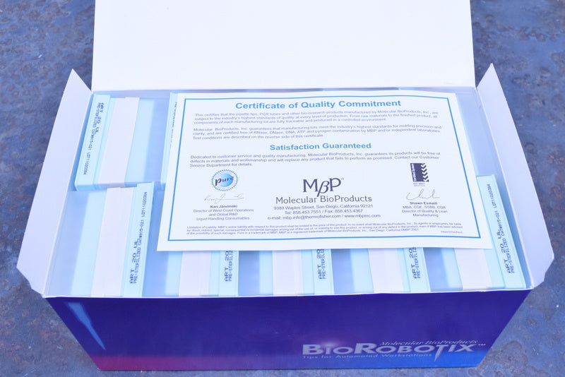 BECKMAN BIOMEK 1000 2000 20 UL MBP ART MOLECULAR BIOPRODUCTS BIOROBOTIX TIPS FOR