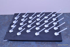 THERMO SCIENTIFIC EPOXYN PRODUCTS DRYING RACK 27 WHITE PEGS EPOXY RESIN 24”X18”