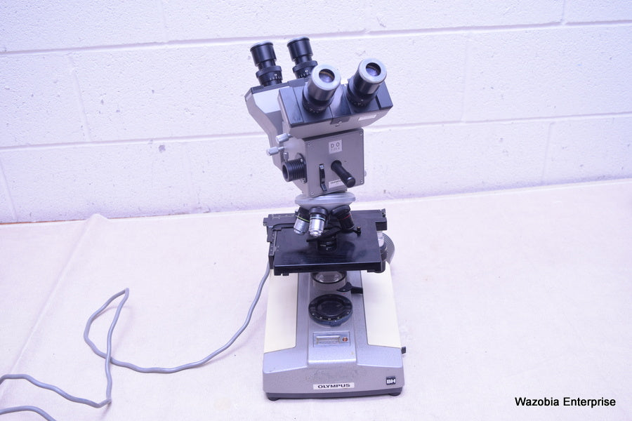 OLYMPUS BH- BHB MICROSCOPE DUAL HEAD 2 LIGHT SOURCE