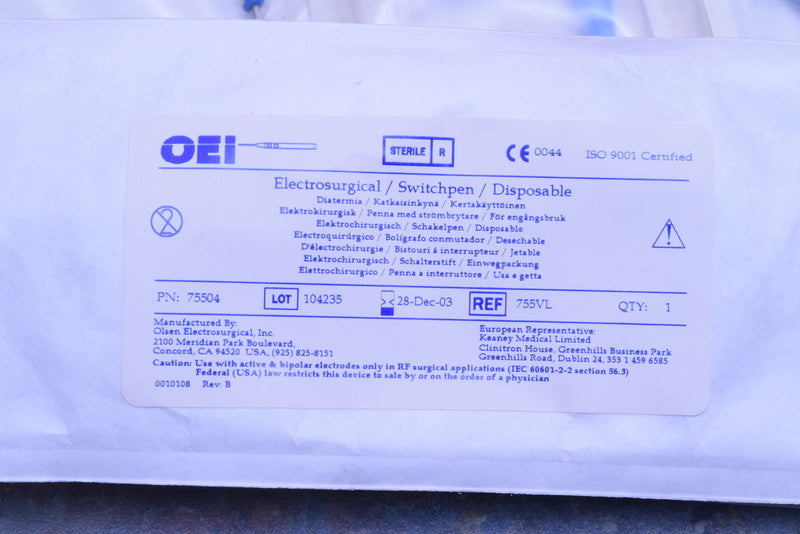 6 OLSEN 755 OEI 75504 ELECTROSURGICAL SWITCHPEN DISPOSABLE