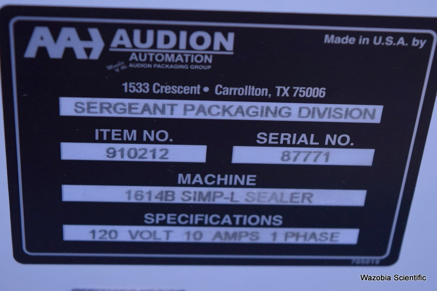 AUDION AUTOMATION SERGEANT SHRINKING PACKAGING SYSTEMS