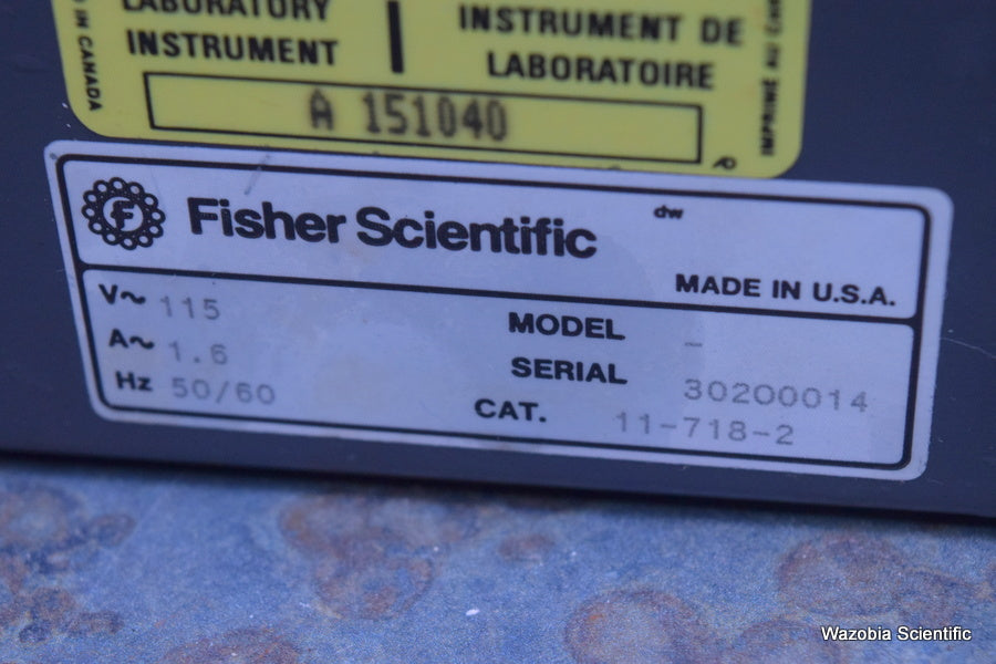 FISHER SCIENTIFIC DRY BATH INCUBATOR CAT. NO. 11-718-2