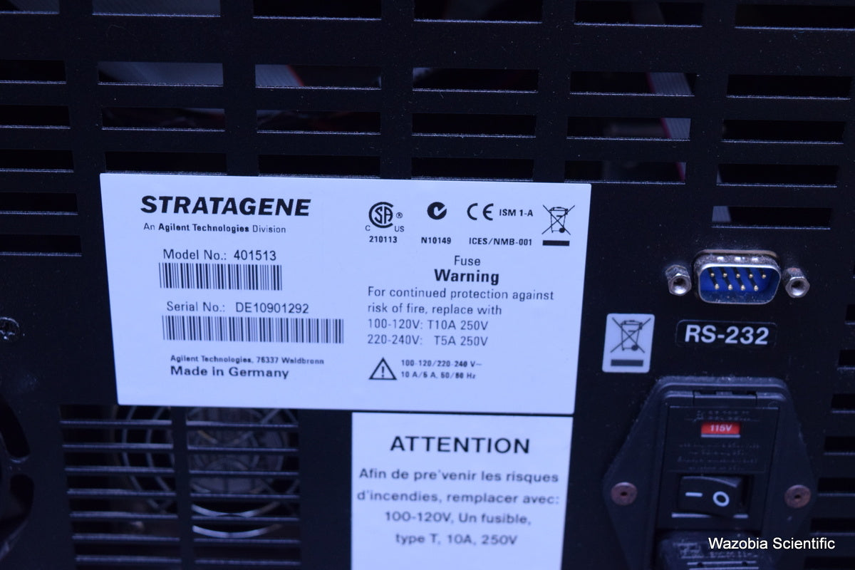 AGILENT TECHNOLOGIES STRATAGENE MX3005P 401513 REAL-TIME PCR SYSTEM