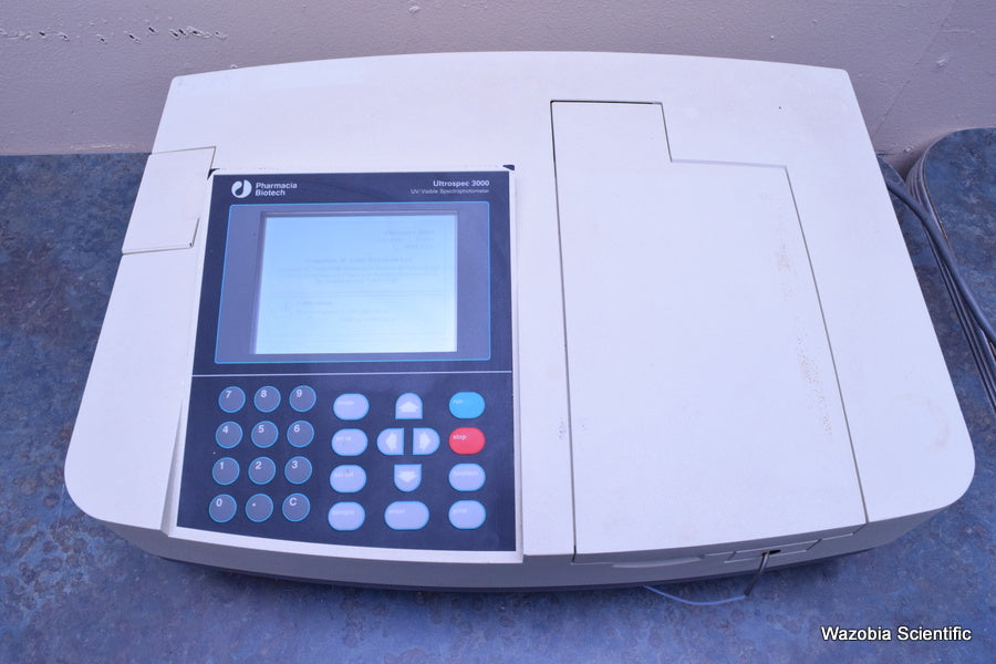 PHARMACIA BIOTECH ULTROSPEC 3000 UV/VISIBLE SPECTROPHOTOMETER MODEL 80-2106-20