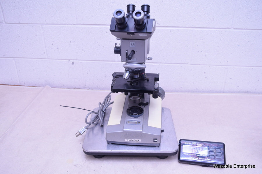 OLYMPUS BH- BHB MICROSCOPE DUAL HEAD 2 LIGHT SOURCE