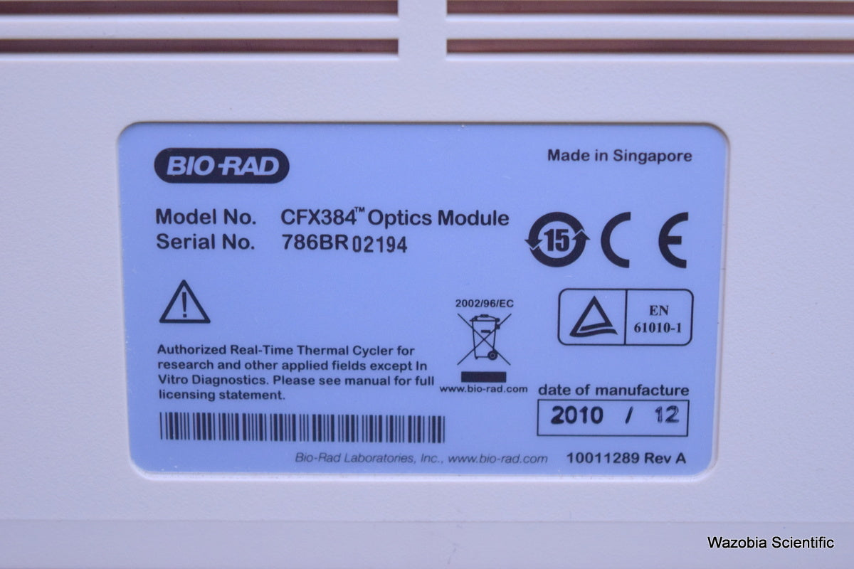 BIO-RAD C1000 TOUCH THERMAL CYCLER WITH CFX384 OPTICS MODULE