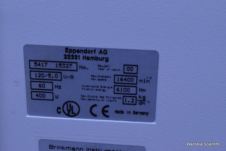 EPPENDORF CENTRIFUGE 5471C WITHOUT ROTOR
