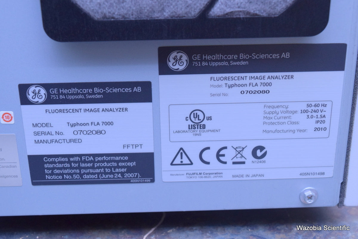 GE TYPHOON FLA 7000 IMAGE ANALYZER SYSTEM FOR RADIOACTIVE MATERIALS IN SAMPLES
