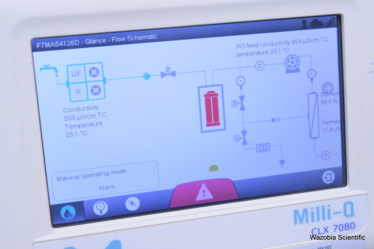 MILLIPORE MILLI-Q CLX 7080 WATER PURIFICATION SYSTEM ZAFS61080