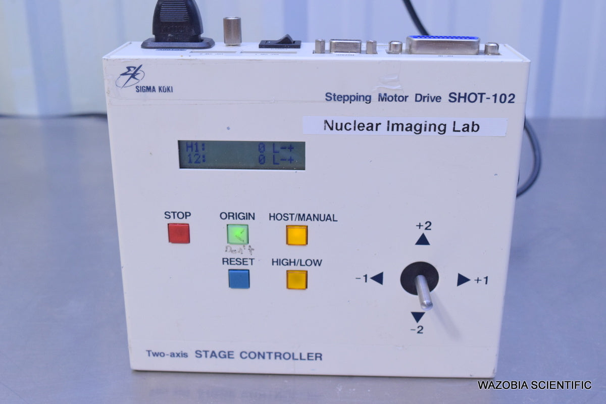 SIGMA KOKI STEPPING MOTOR DRIVE SHOT-102 TWO AXIS STAGE CONTROLLER