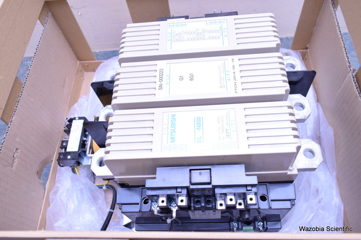 MITSUBISHI SL-N800 MAGNETIC CONTACTORS 3/L2 4/T2 5/L3 6/T3