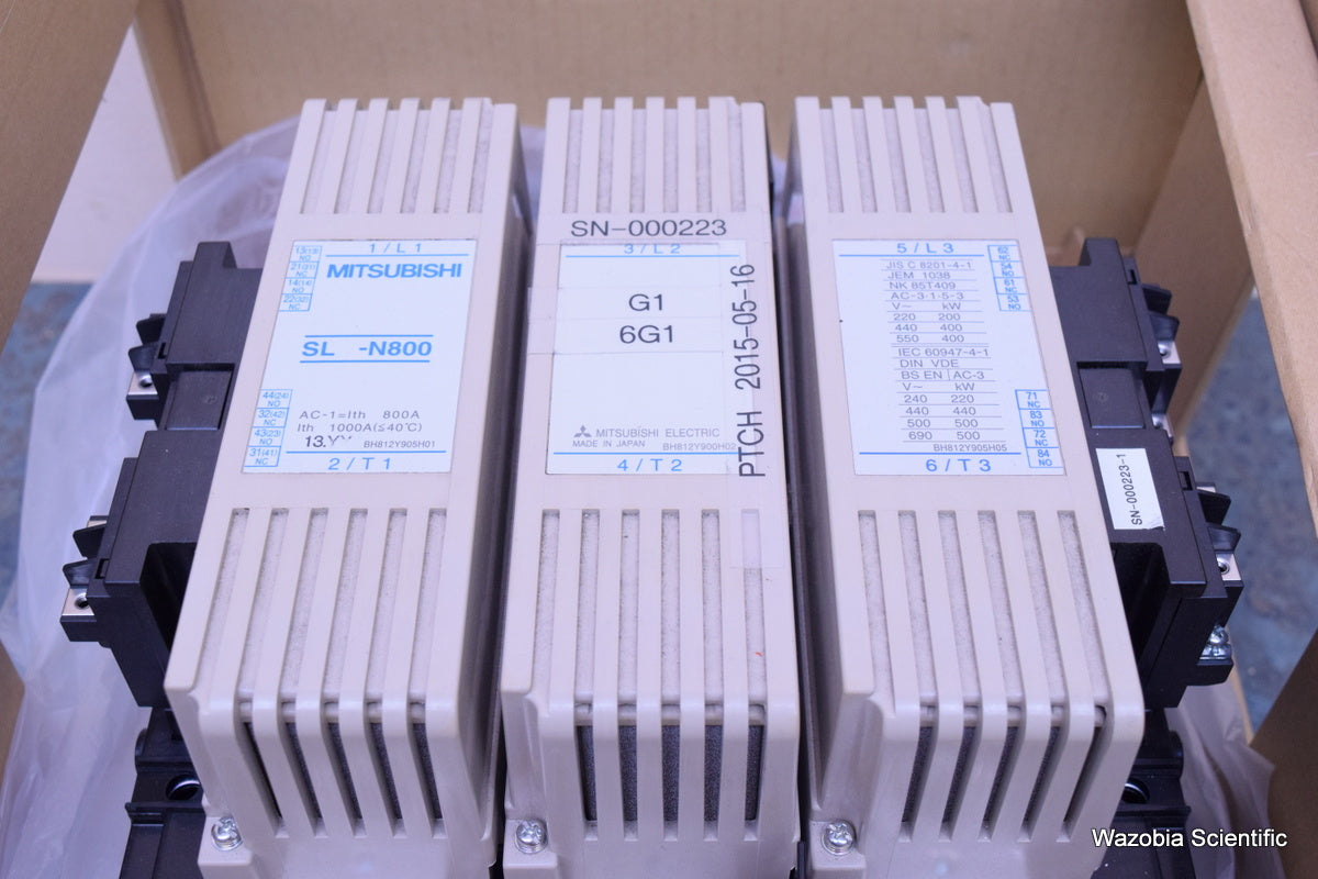 MITSUBISHI SL-N800 MAGNETIC CONTACTORS 3/L2 4/T2 5/L3 6/T3
