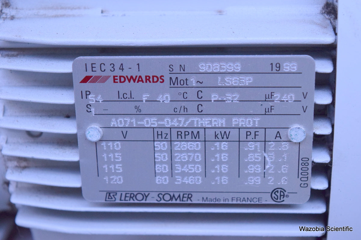 EDWARDS E2M 1.5 ROTARY VACUUM PUMP LABORATORY PUMP