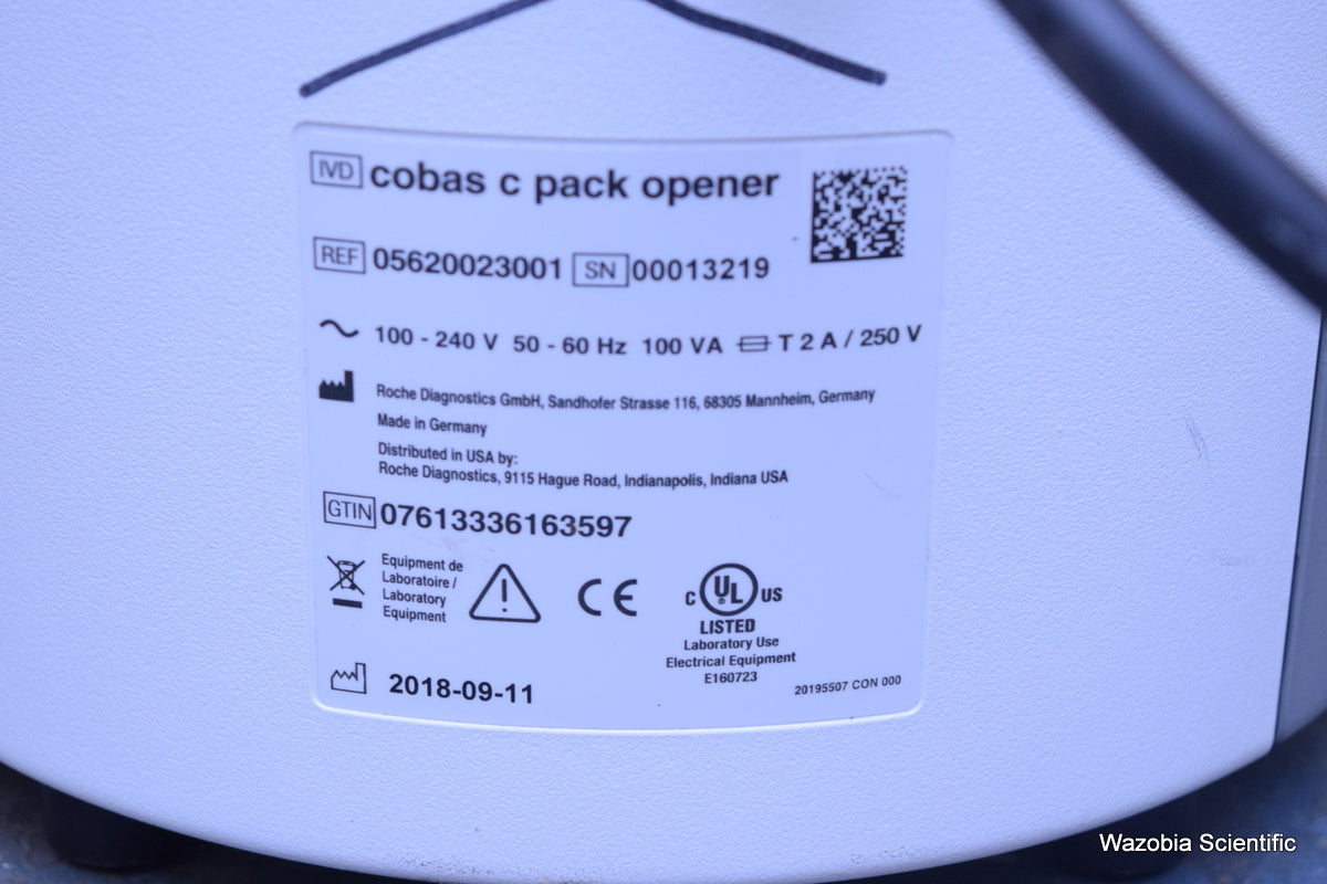 ROCHE DIAGNOSTICS COBAS C PACK OPENER 05620023001