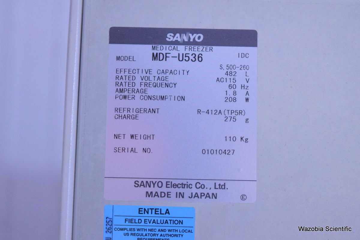 SANYO MEDICAL FREEZER MDF-U536
