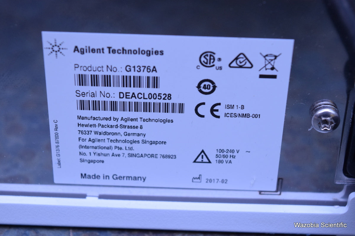 AGILENT 1260 G1376A CAPILLARY CAP PUMP HPLC CHROMATOGRAPHY 2017-02