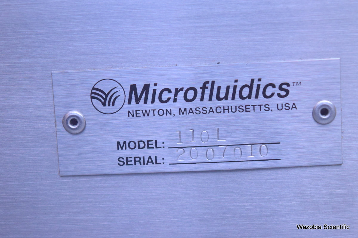 MICROFLUIDICS 110L MICROFLUIDIZER PROCESSOR  HOMOGENIZER CELL DISRUPTOR