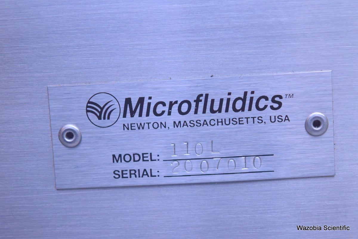 MICROFLUIDICS 110L MICROFLUIDIZER PROCESSOR  HOMOGENIZER CELL DISRUPTOR