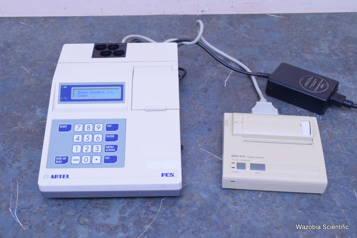 ARTEL PCS 2  PCS2 PIPETTE CALIBRATION SYSTEM DPU-414 THERMAL PRINTER